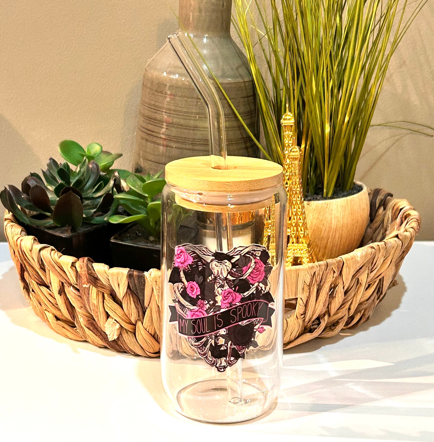 My Soul Is Spooky 16 oz Glass Tumbler