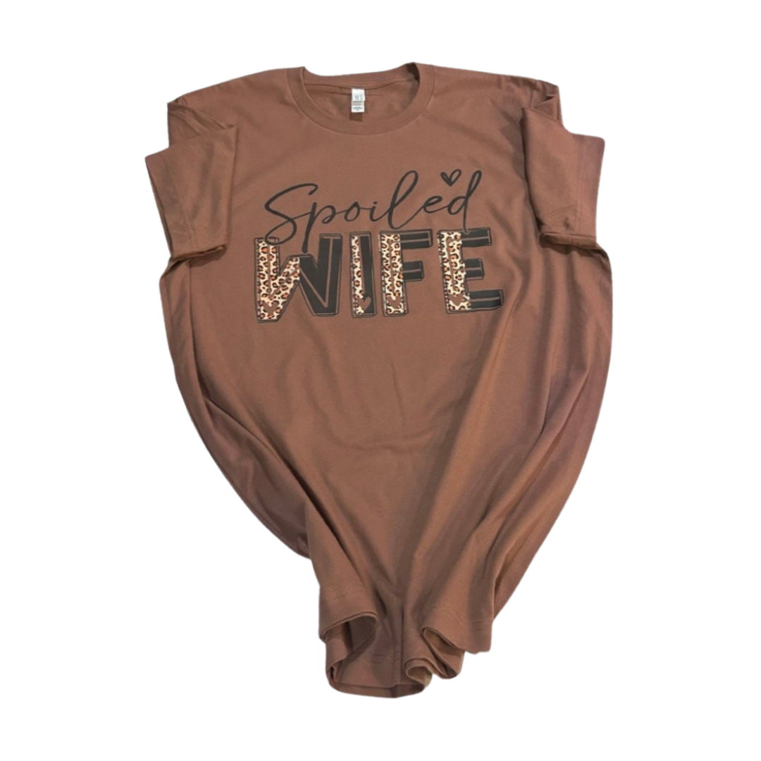 Chestnut Spoiled Wife Graphic Tee