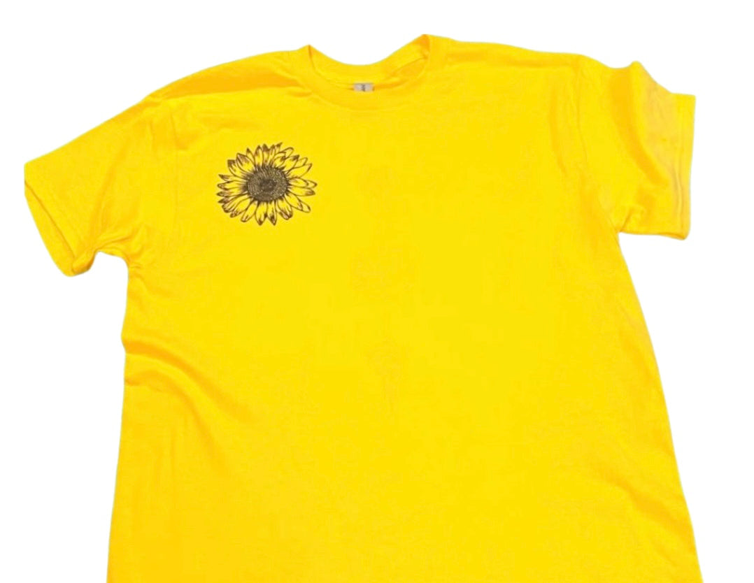 Yellow Fearless Sunflower Graphic Tee