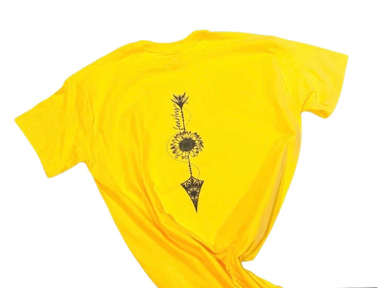 Yellow Fearless Sunflower Graphic Tee