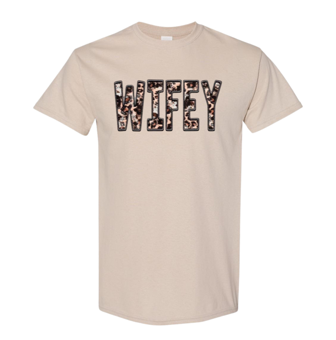 Sand Leopard Wifey Graphic Tee