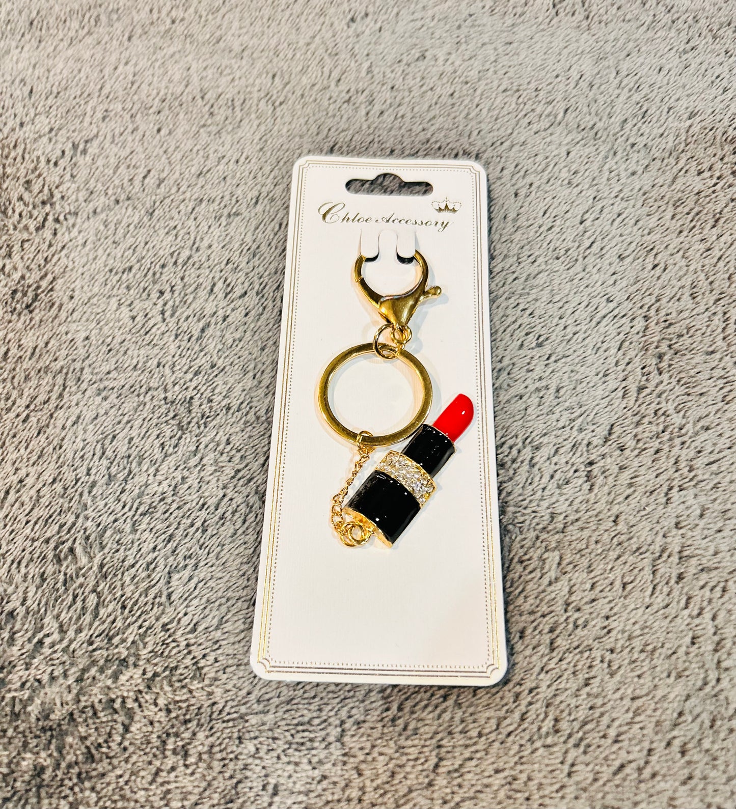 Black Lipstick Keychain