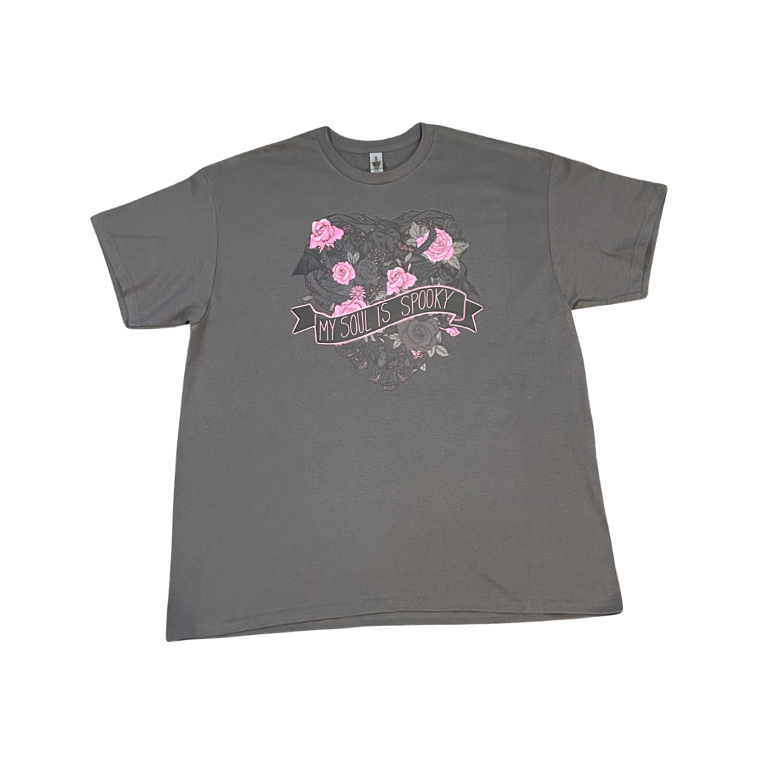 Charcoal My Soul Is Spooky Graphic Tee