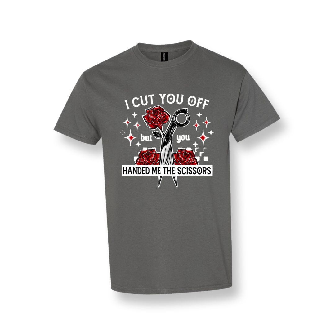Charcoal I Cut You Off Graphic Tee