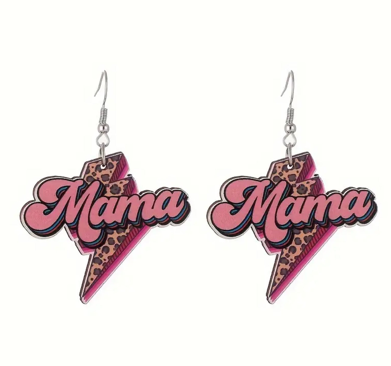 Pink Mama Lightning Bolt Earrings