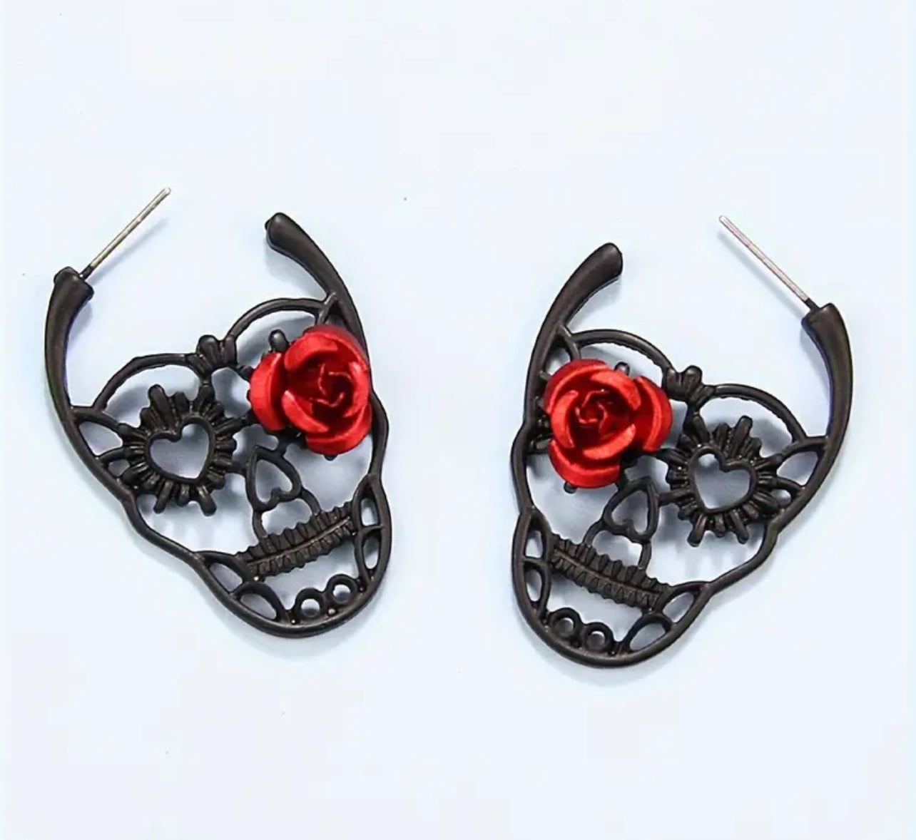 Black Skull Earrings