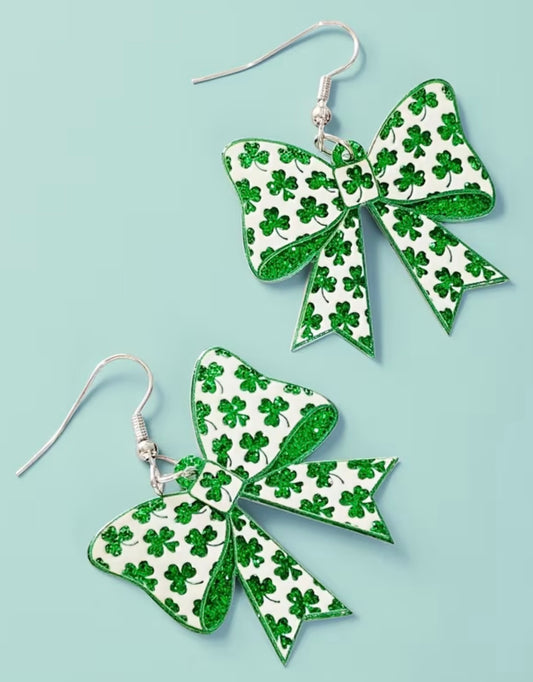 Shamrock Bows Earrings