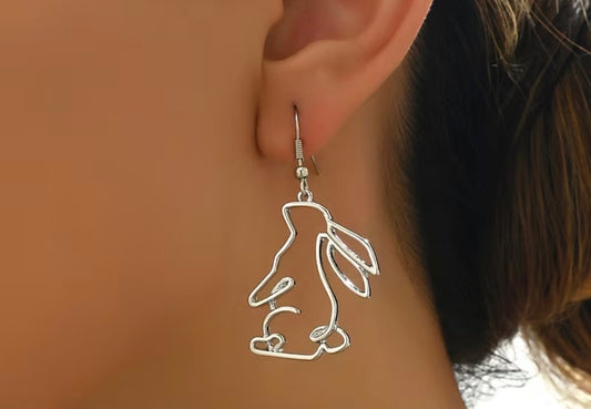 Silver Bunny Earrings