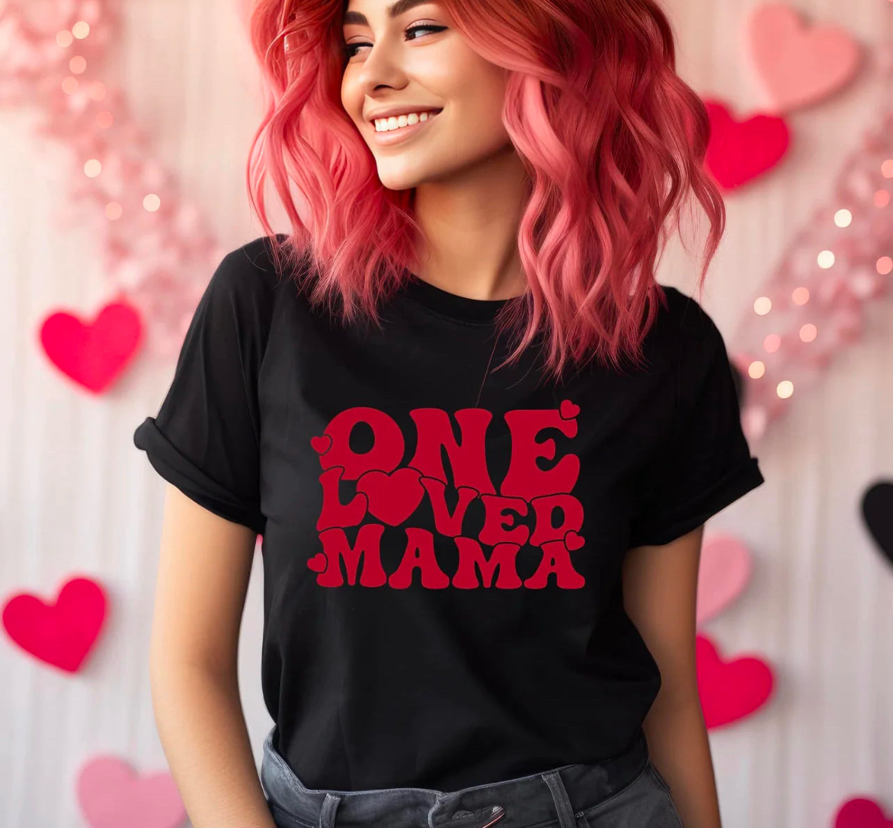 Black One Loved Mama Graphic Tee