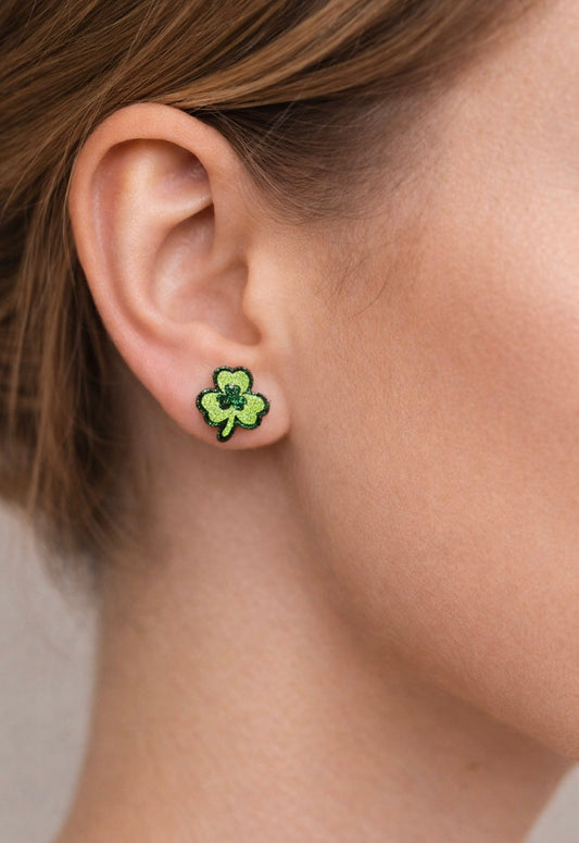 Multi Color Shamrock Earrings