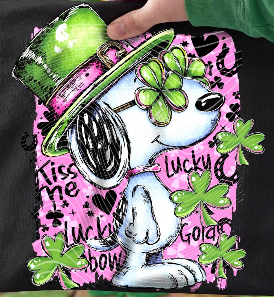 Black St. Patrick’s Day Shamrocks Graphic Tee