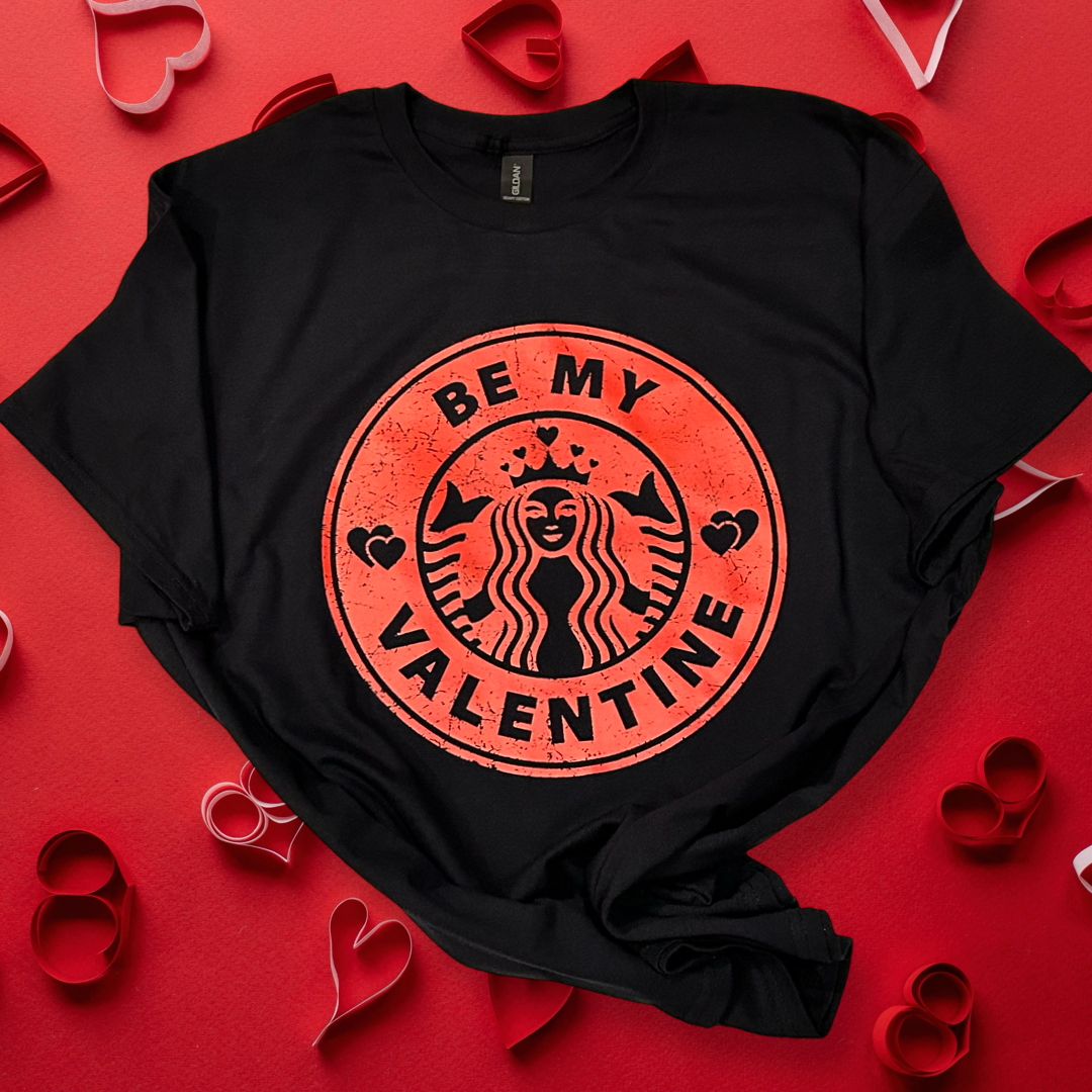 Black Be My Valentine Graphic Tee