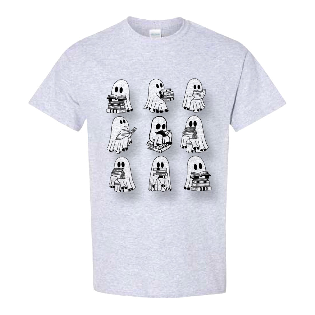 Heather Grey Reading Ghosts Graphic Tee