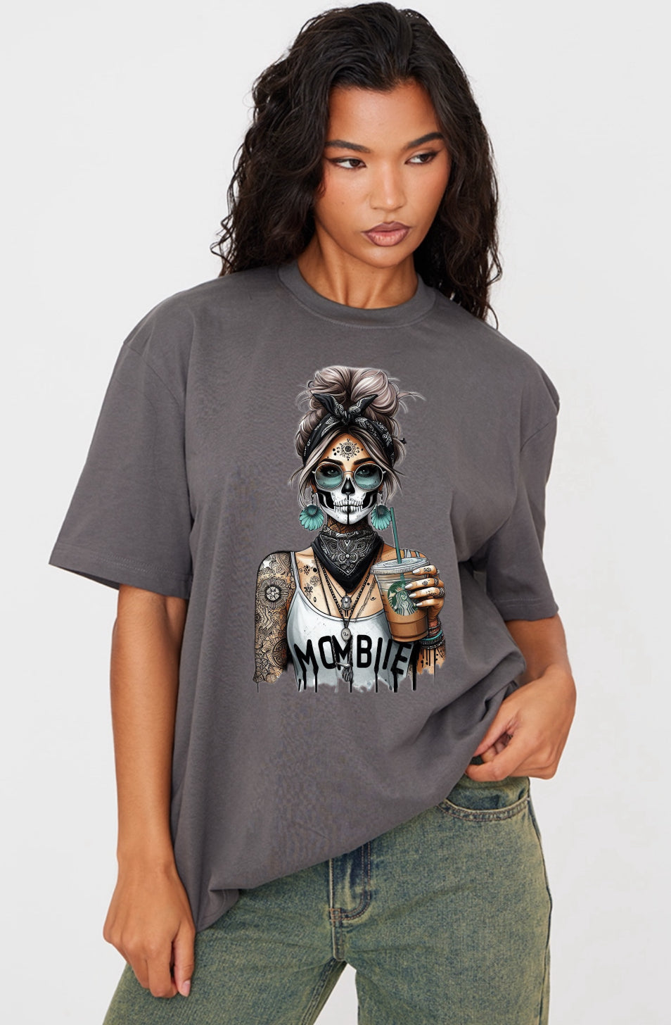 Charcoal Mombie Graphic Tee