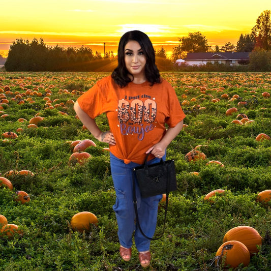 Antique Orange I Put The Boo In Boujee Graphic Tee