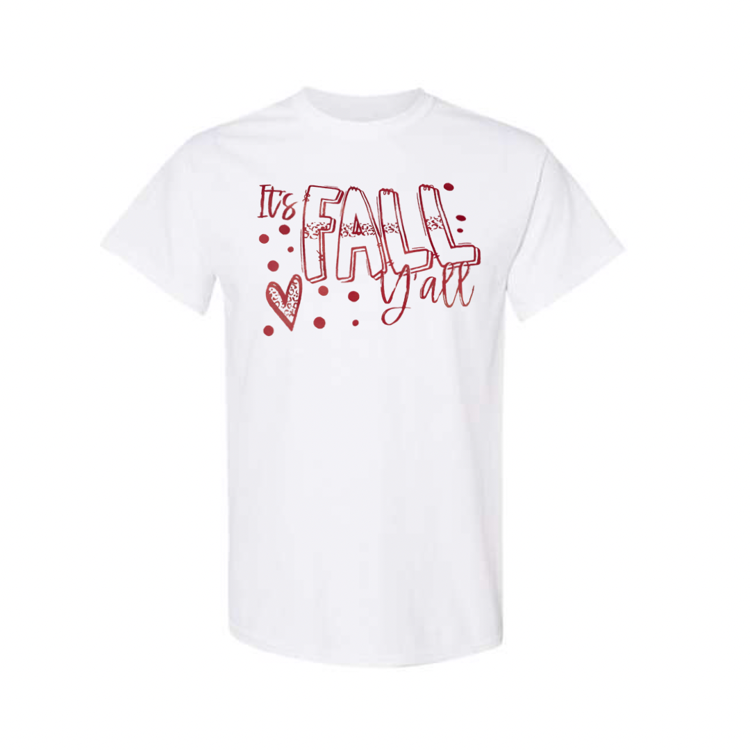 White It’s Fall Y’all Graphic Tee