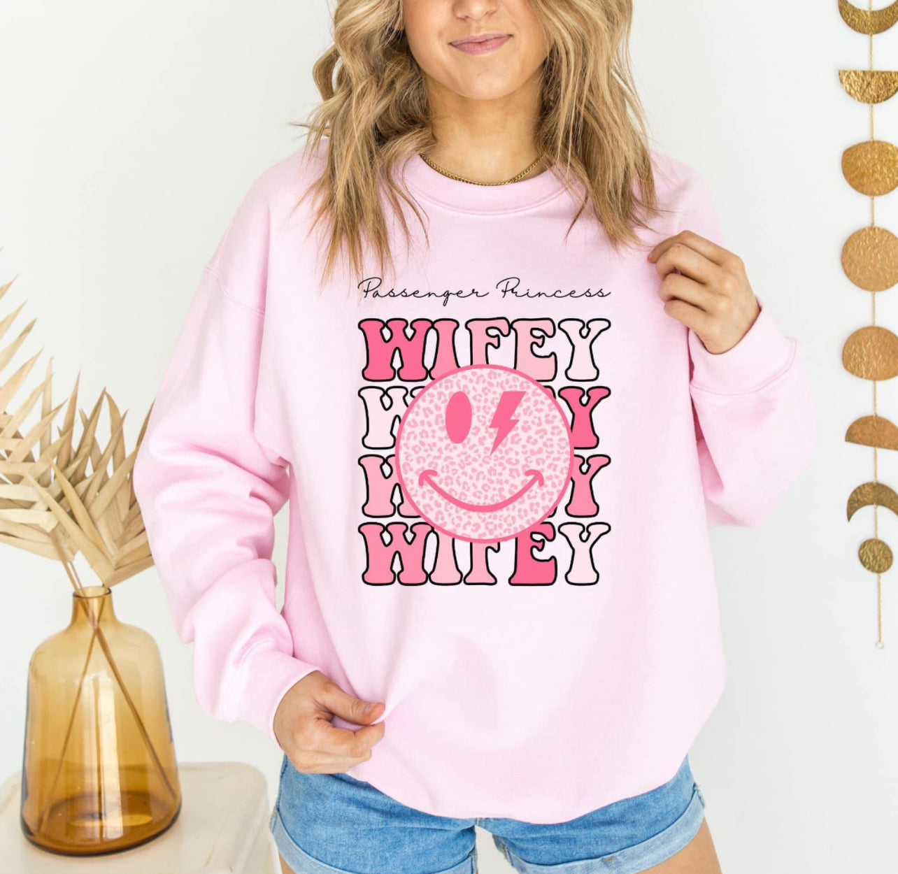 Light Pink Passenger Princess Wifey Sweatshirt
