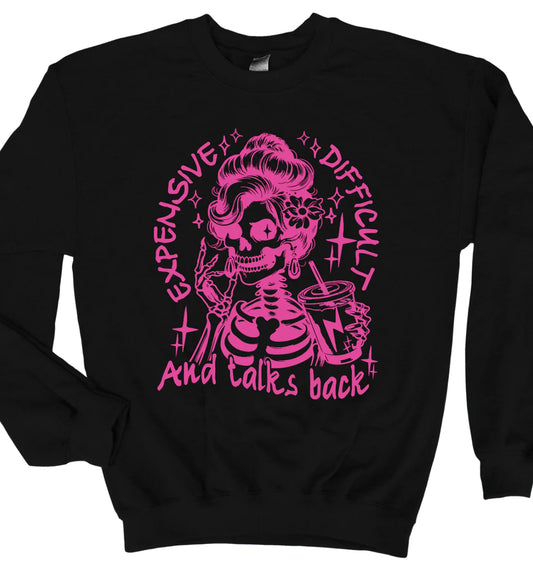 Black Expensive Difficult Sweatshirt
