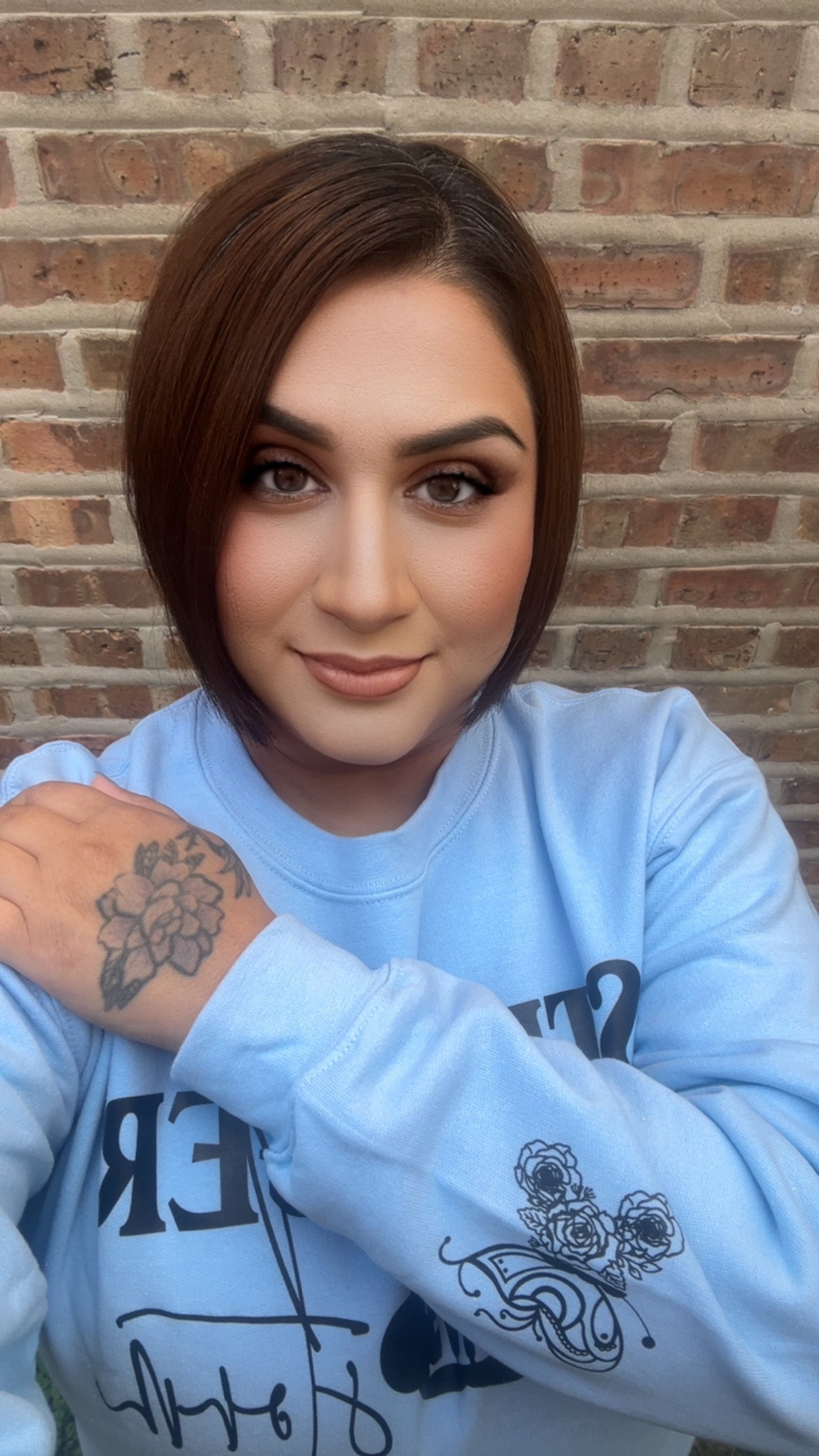 Light Blue Stronger Than The Storm Sweatshirt