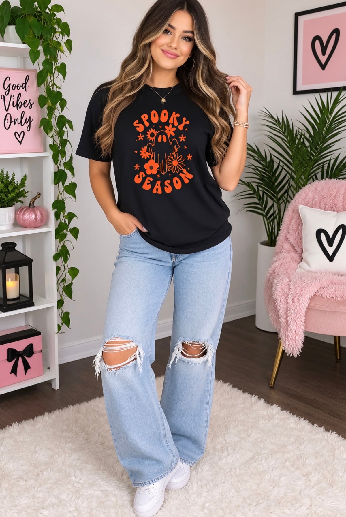 Black Spooky Season Graphic Tee