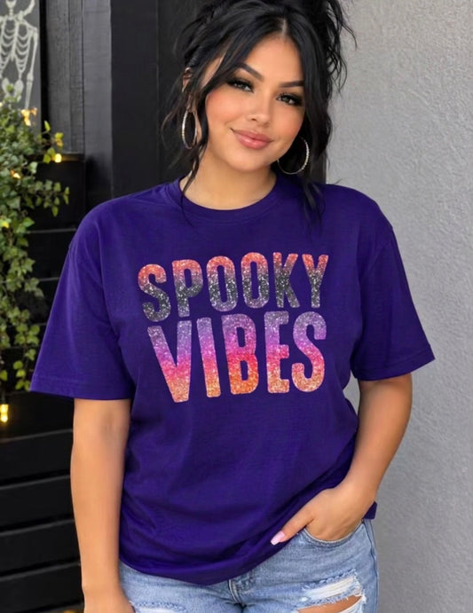 Purple Spooky Vibes Graphic Tee