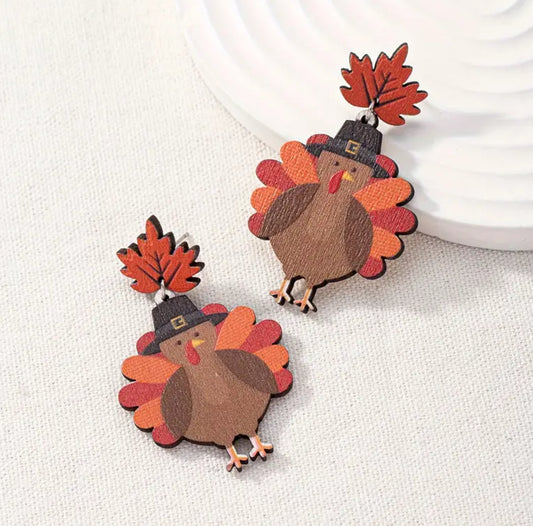 Cute Turkey Earrings